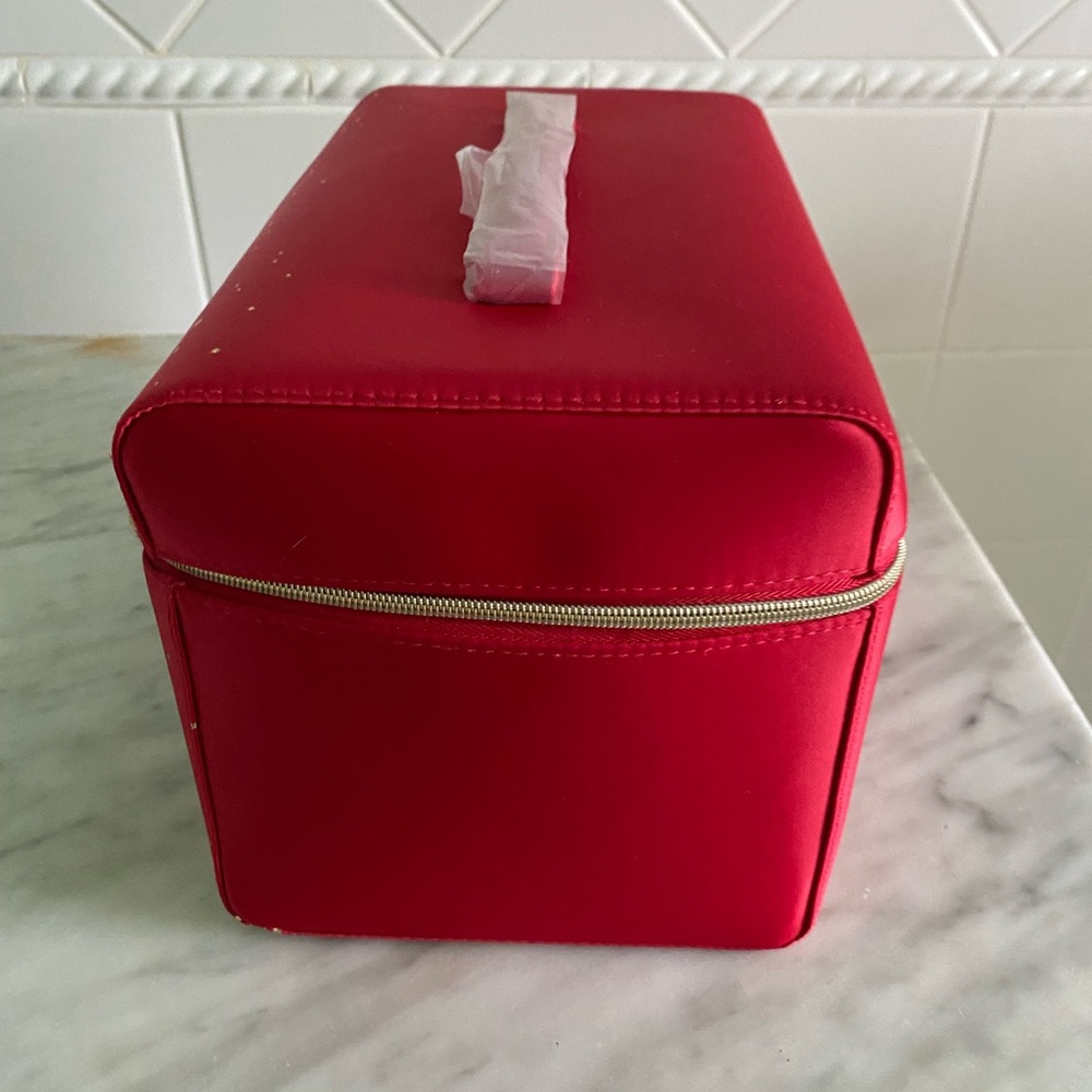 Red Large Train case Make up bag